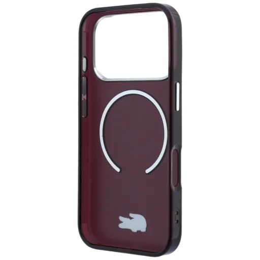  Apple iPhone 18 Pro Max / 17 Pro Max bordó Lacoste IML Frosted Laquer Logo MagSafe tok - 7