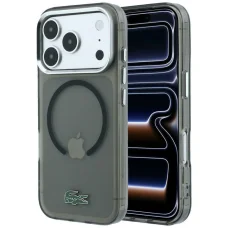 Lacoste IML Frosted Laquer Logo MagSafe tok iPhone 18 Pro Max / 17 Pro Max készülékhez, fekete