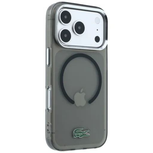  Apple iPhone 18 Pro Max / 17 Pro Max fekete Lacoste IML Frosted Laquer Logo MagSafe tok - 4