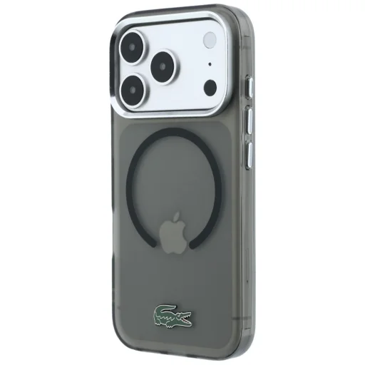  Apple iPhone 18 Pro Max / 17 Pro Max fekete Lacoste IML Frosted Laquer Logo MagSafe tok - 2