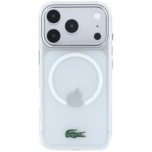  Apple iPhone 18 Pro Max / 17 Pro Max átlátszó Lacoste IML Frosted Lacquer Logo MagSafe tok - 3