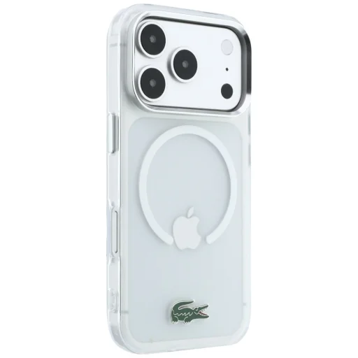  Apple iPhone 18 Pro Max / 17 Pro Max átlátszó Lacoste IML Frosted Lacquer Logo MagSafe tok - 4