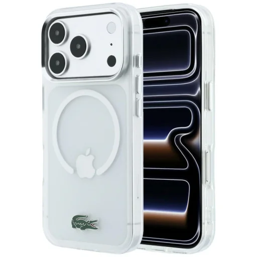  Apple iPhone 18 Pro Max / 17 Pro Max átlátszó Lacoste IML Frosted Lacquer Logo MagSafe tok - 1