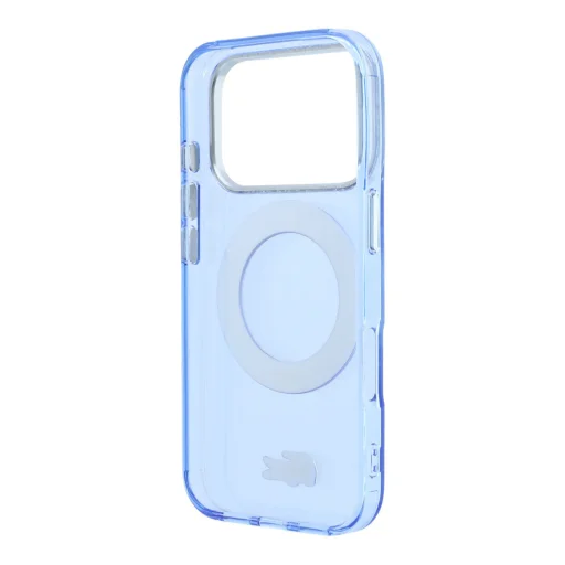  iPhone 18 Pro Max / 17 Pro Max kék Lacoste IML fényes MagSafe gyűrűs állványtok - 4