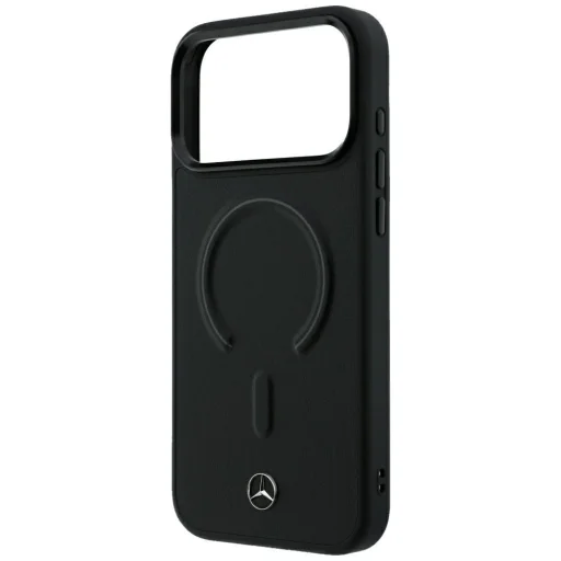 iPhone 18 Pro / 17 Pro čierne puzdro Mercedes-Benz Leather 3D MagSafe - 6
