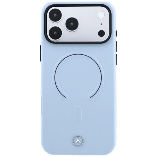 Apple iPhone 18 Pro Max / 17 Pro Max modré Mercedes Leather 3D MagSafe puzdro - 3
