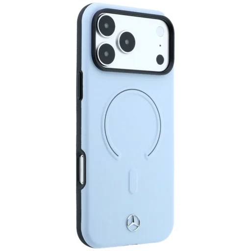 Apple iPhone 18 Pro Max / 17 Pro Max modré Mercedes Leather 3D MagSafe puzdro - 4