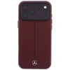 Apple iPhone 18 Pro Max / 17 Pro Max bordové kožené puzdro Mercedes Leather Semi Wrap Iconic Line MagSafe thumbnail