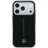 iPhone 18 Pro Max / 17 Pro Max čierny Mercedes Leather Semi Wrap with Iconic Line MagSafe kryt thumbnail