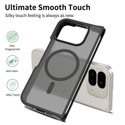 Google Pixel 11 Pro Fold matné čierne puzdro Techsuit PureFrost MagSafe - 3