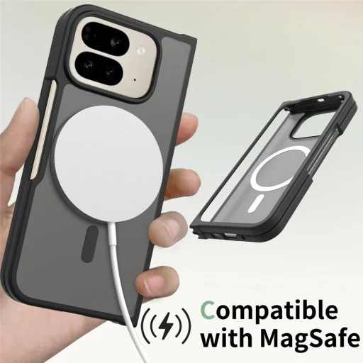 Google Pixel 11 Pro Fold matné čierne puzdro Techsuit PureFrost MagSafe - 4