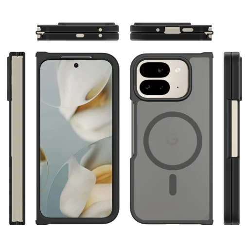Google Pixel 11 Pro Fold matné čierne puzdro Techsuit PureFrost MagSafe - 6