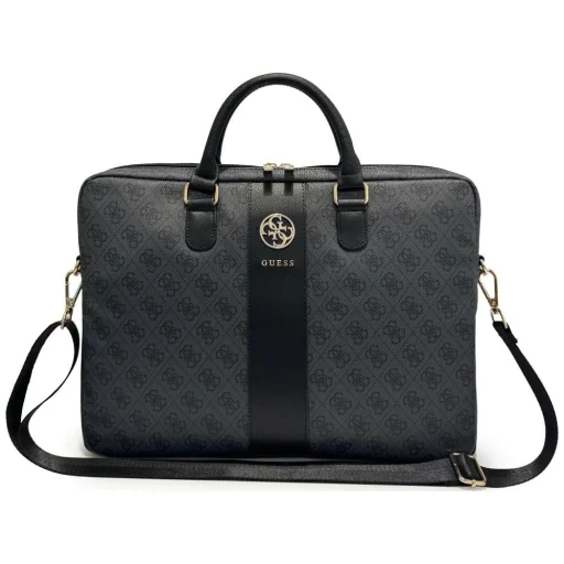 Guess 4G Round 4G & Classic Logos Stripe 16” taška na notebook, čierna - 1