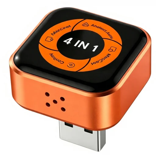 Bezdrôtový adaptér Carlinkit Mini Ultra6 pre CarPlay a Android Auto, čierno-oranžový - 1