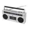SAL RRTBRONX sztereó kazettás rádiós magnó, Bluetooth, USB, microSD, MP3, multi-felvétel és archiválás, 3-sávos rádió thumbnail