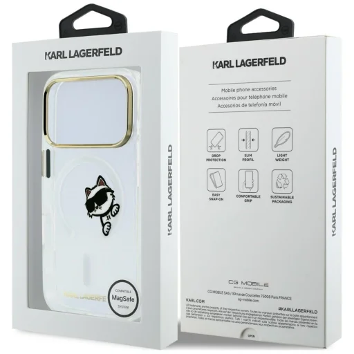  Apple iPhone 18 Pro / 17 Pro Karl Lagerfeld Peekaboo MagSafe átlátszó tok - 8