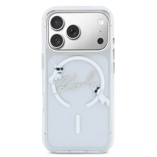  iPhone 18 Pro Max / 17 Pro Max Karl Lagerfeld Script logós MagSafe átlátszó tok - 11