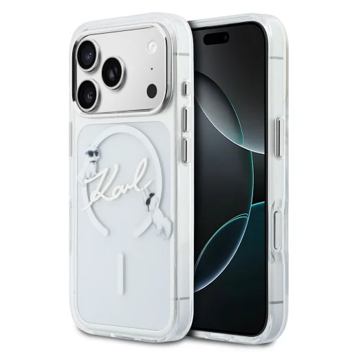 iPhone 18 Pro Max / 17 Pro Max Karl Lagerfeld Script logo MagSafe priehľadný kryt - 10