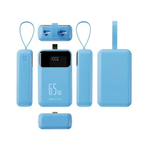 Forever Vibe-TB65 65 W 20 000 mAh externá batéria, nebesky modrá powerbanka - 2