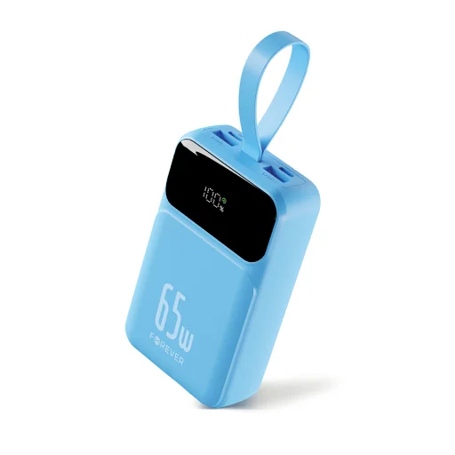 Forever Vibe-TB65 65 W 20 000 mAh externá batéria, nebesky modrá powerbanka - 1