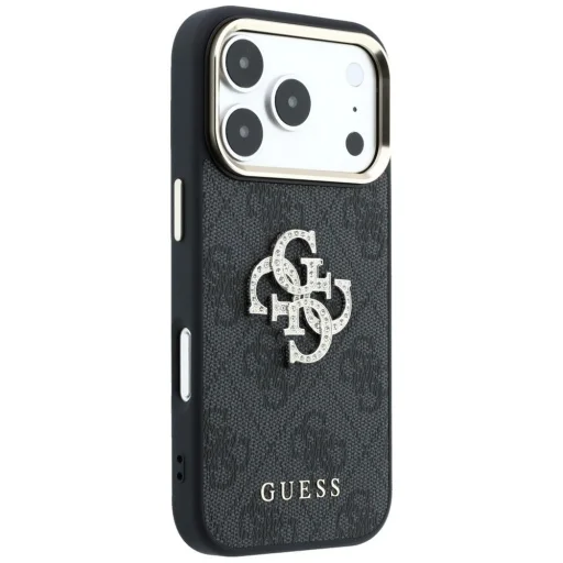 Apple iPhone 18 Pro Max / iPhone 17 Pro Max čierne puzdro Guess 4G & Big Strass Logo - 4
