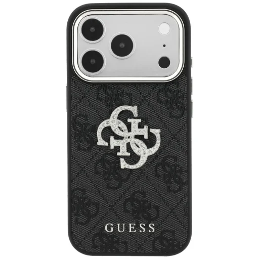  Apple iPhone 18 Pro Max / iPhone 17 Pro Max fekete Guess 4G & Big Strass Logo tok - 3