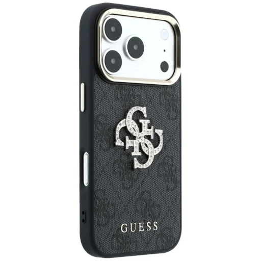  Apple iPhone 18 Pro Max / iPhone 17 Pro Max fekete Guess 4G & Big Strass Logo tok - 4