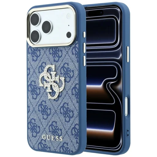  Apple iPhone 18 Pro Max / iPhone 17 Pro Max kék Guess 4G & Big Strass Logo tok - 1