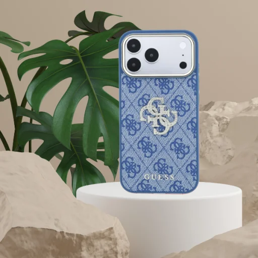  Apple iPhone 18 Pro Max / iPhone 17 Pro Max kék Guess 4G & Big Strass Logo tok - 11