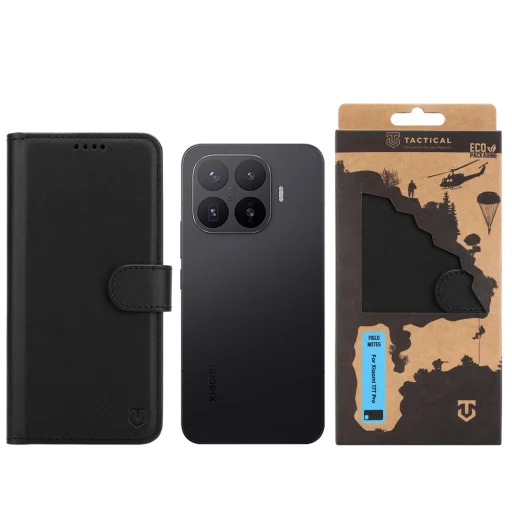Xiaomi 17T Pro čierne puzdro Tactical Field Notes otváracie do boku - 3