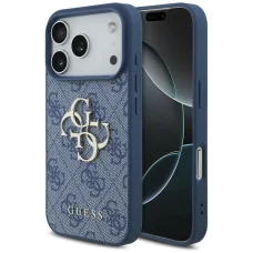 iPhone 18 Pro / iPhone 17 Pro Max modrý pevný kryt Guess 4G Big Logo