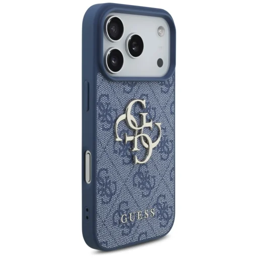 iPhone 18 Pro / iPhone 17 Pro Max modrý pevný kryt Guess 4G Big Logo - 4