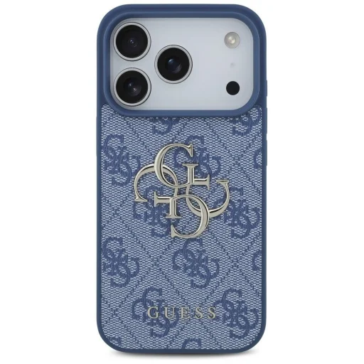 iPhone 18 Pro / iPhone 17 Pro modrý Guess 4G Big Logo pevný kryt - 3