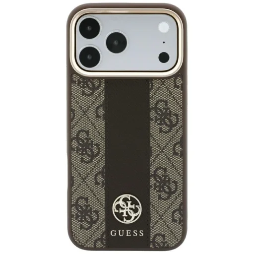  iPhone 18 Pro / iPhone 17 Pro barna Guess 4G with Stripe Round and Classic Logos MagSafe védőtok - 3
