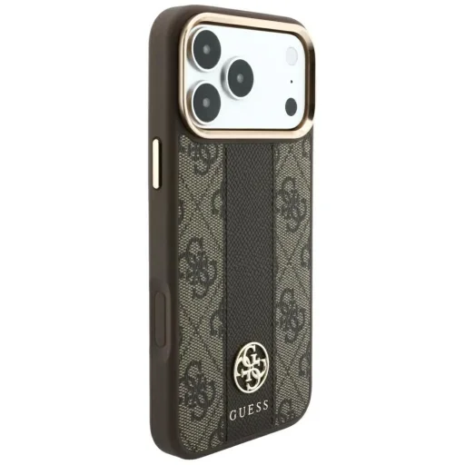 iPhone 18 Pro Max / iPhone 17 Pro Max hnedý Guess 4G with Stripe Round and Classic Logos MagSafe ochranný kryt - 6