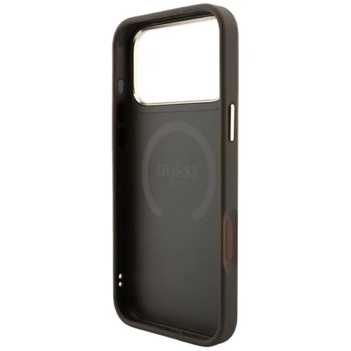 iPhone 18 Pro Max / iPhone 17 Pro Max hnedý Guess 4G with Stripe Round and Classic Logos MagSafe ochranný kryt - 3