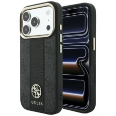 iPhone 18 Pro Max / iPhone 17 Pro Max Guess 4G pruhované puzdro s okrúhlym a klasickým logom MagSafe