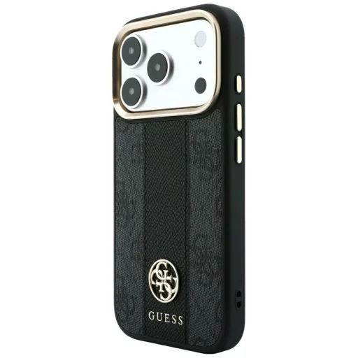 Apple iPhone 18 Pro / iPhone 17 Pro čierne Guess 4G pruhované puzdro s okrúhlym a klasickým logom MagSafe - 2