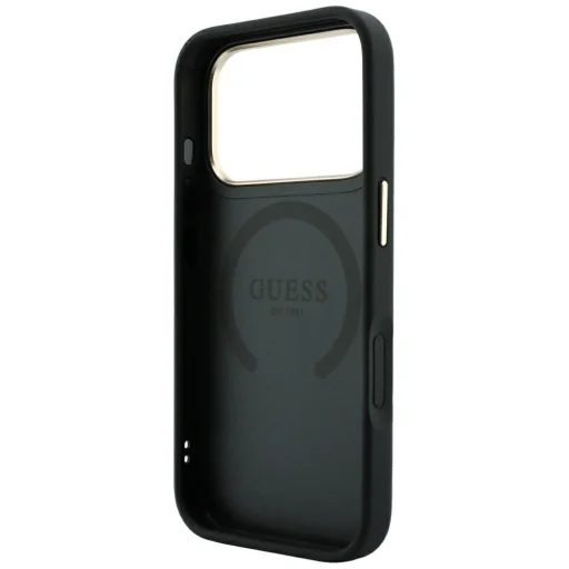 Čierne ochranné puzdro Guess Saffiano Peony & Ring MagSafe pre iPhone 18 Pro / iPhone 17 Pro - 7