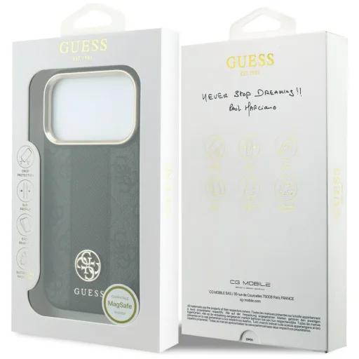 iPhone 18 Pro Max / iPhone 17 Pro Max Guess 4G pruhované puzdro s okrúhlym a klasickým logom MagSafe - 8