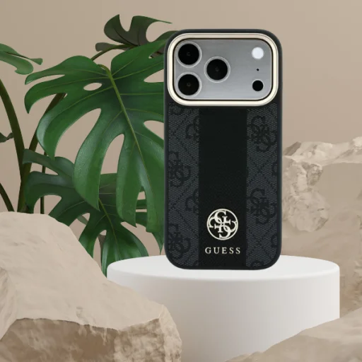 iPhone 18 Pro Max / iPhone 17 Pro Max Guess 4G pruhované puzdro s okrúhlym a klasickým logom MagSafe - 11