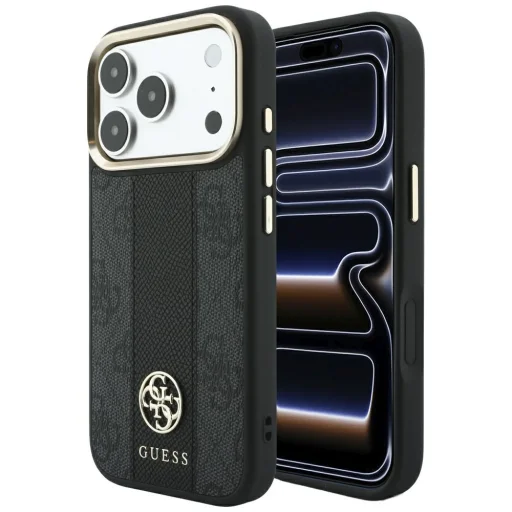 iPhone 18 Pro Max / iPhone 17 Pro Max Guess 4G pruhované puzdro s okrúhlym a klasickým logom MagSafe - 1