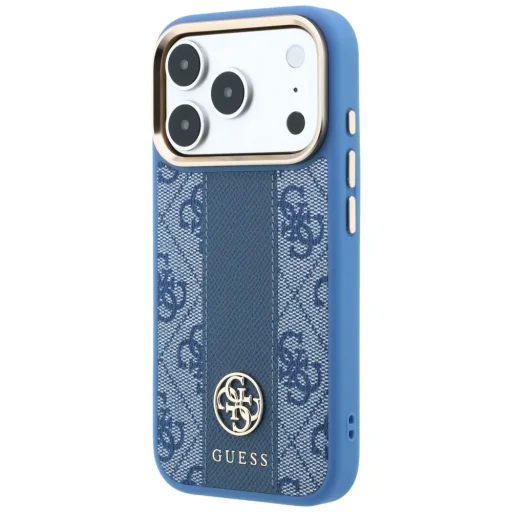  iPhone 18 Pro / iPhone 17 Pro kék Guess 4G csíkos, kerek és klasszikus logós MagSafe tok - 2