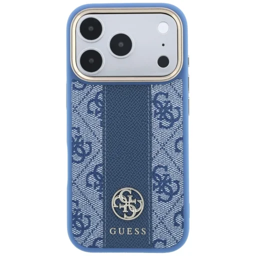  iPhone 18 Pro / iPhone 17 Pro kék Guess 4G csíkos, kerek és klasszikus logós MagSafe tok - 3