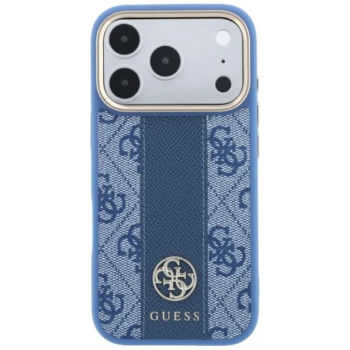 iPhone 18 Pro Max / iPhone 17 Pro Max modrý Guess 4G with Stripe Round and Classic Logos MagSafe kryt - 7