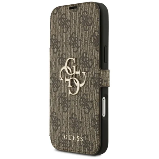  Apple iPhone 18 Pro Max / iPhone 17 Pro Max barna Guess Book 4G Metal Logo kihajtható tok - 2