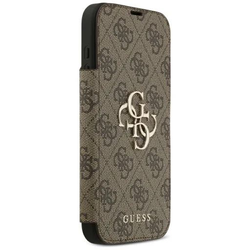  Apple iPhone 18 Pro Max / iPhone 17 Pro Max barna Guess Book 4G Metal Logo kihajtható tok - 4