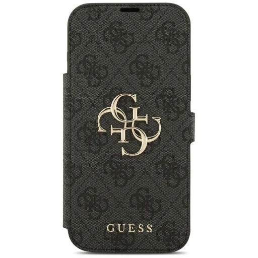 iPhone 18 Pro Max / iPhone 17 Pro Max čierne flipové puzdro Guess 4G s kovovým logom - 3