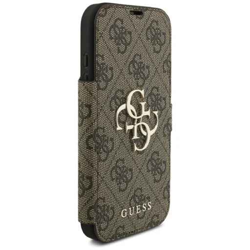 iPhone 18 Pro / iPhone 17 Pro Barna Guess Book 4G fém logós fliptok - 4
