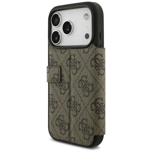  iPhone 18 Pro / iPhone 17 Pro Barna Guess Book 4G fém logós fliptok - 5